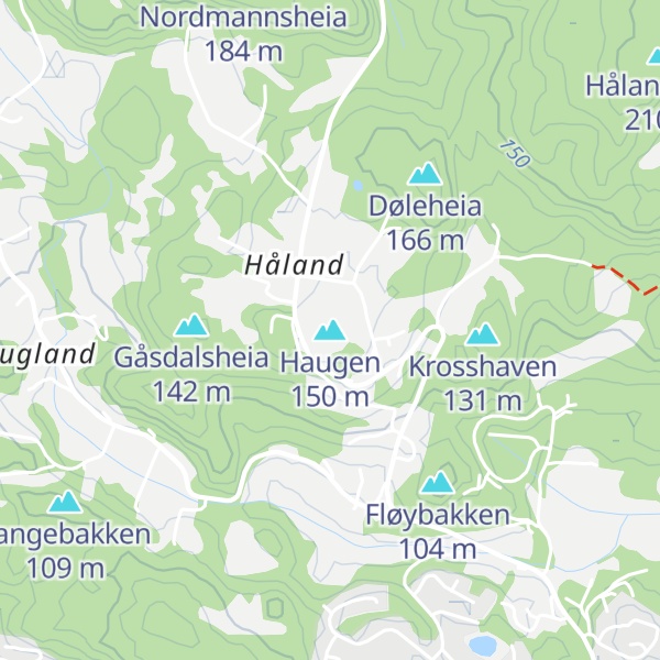 Map of Haugen