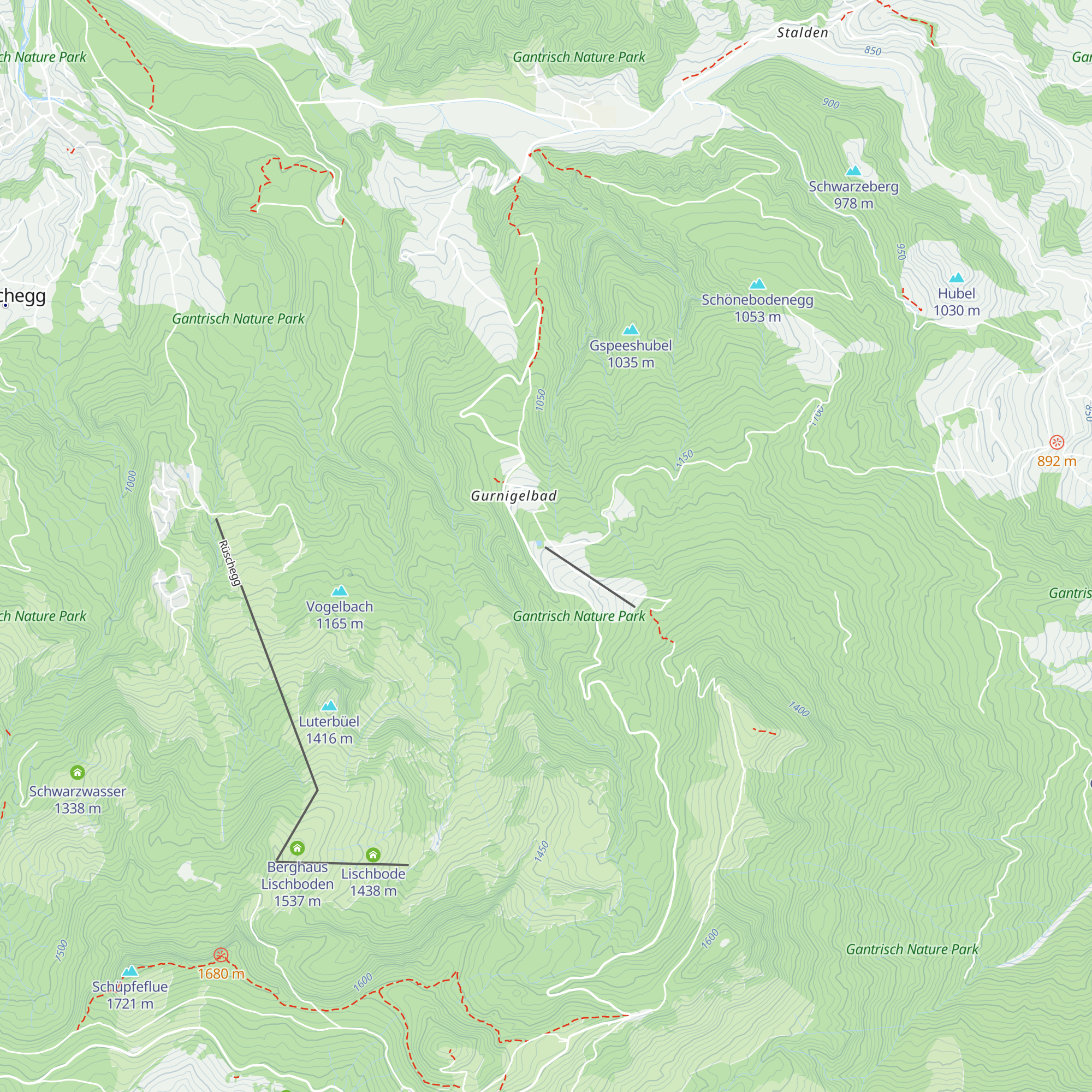 Skilift Gurnigelbad map