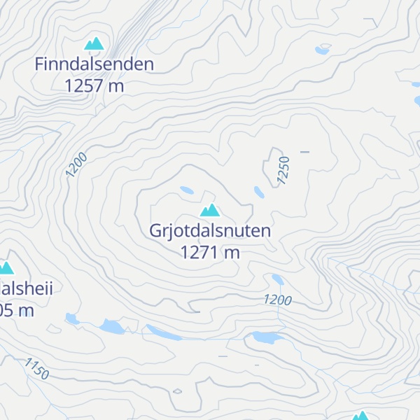 Map of Grjotdalsnuten