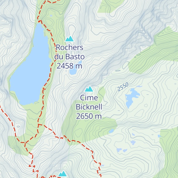 Map of Cime Bicknell