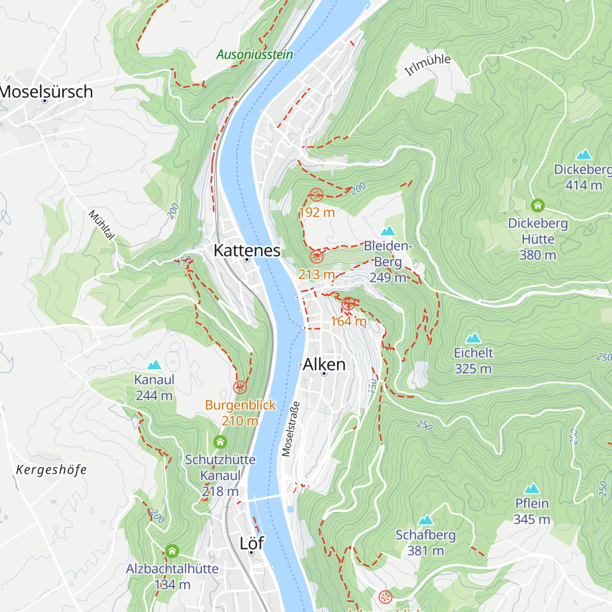 Tourist-Information Sonnige Untermosel map