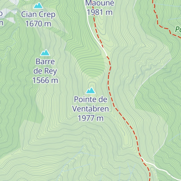 Map of Pointe de Ventabren