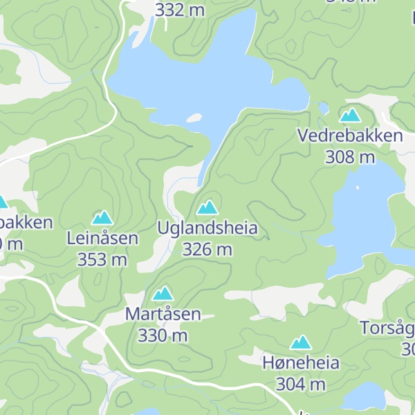 Map of Uglandsheia
