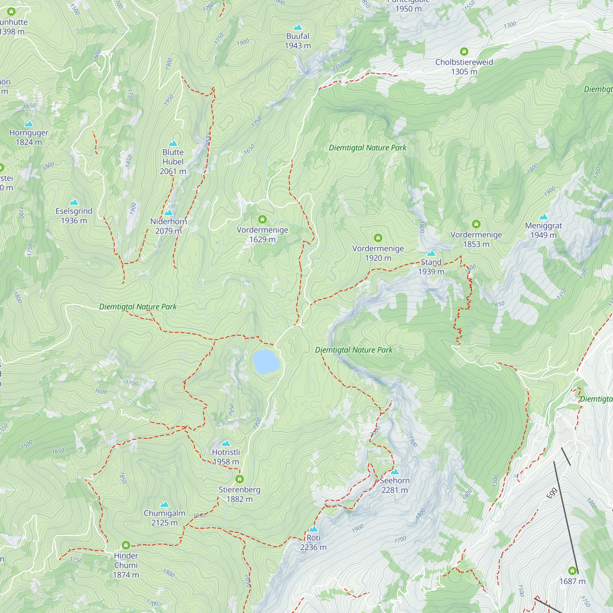 Alphütte Seebergsee map