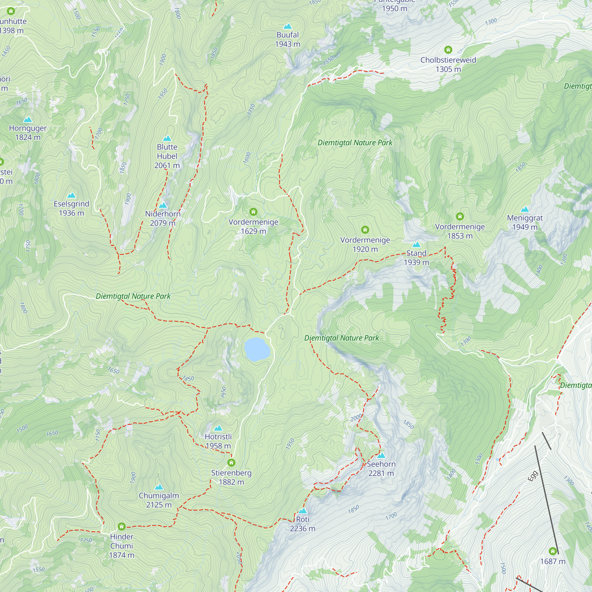 Alphütte Seebergsee map