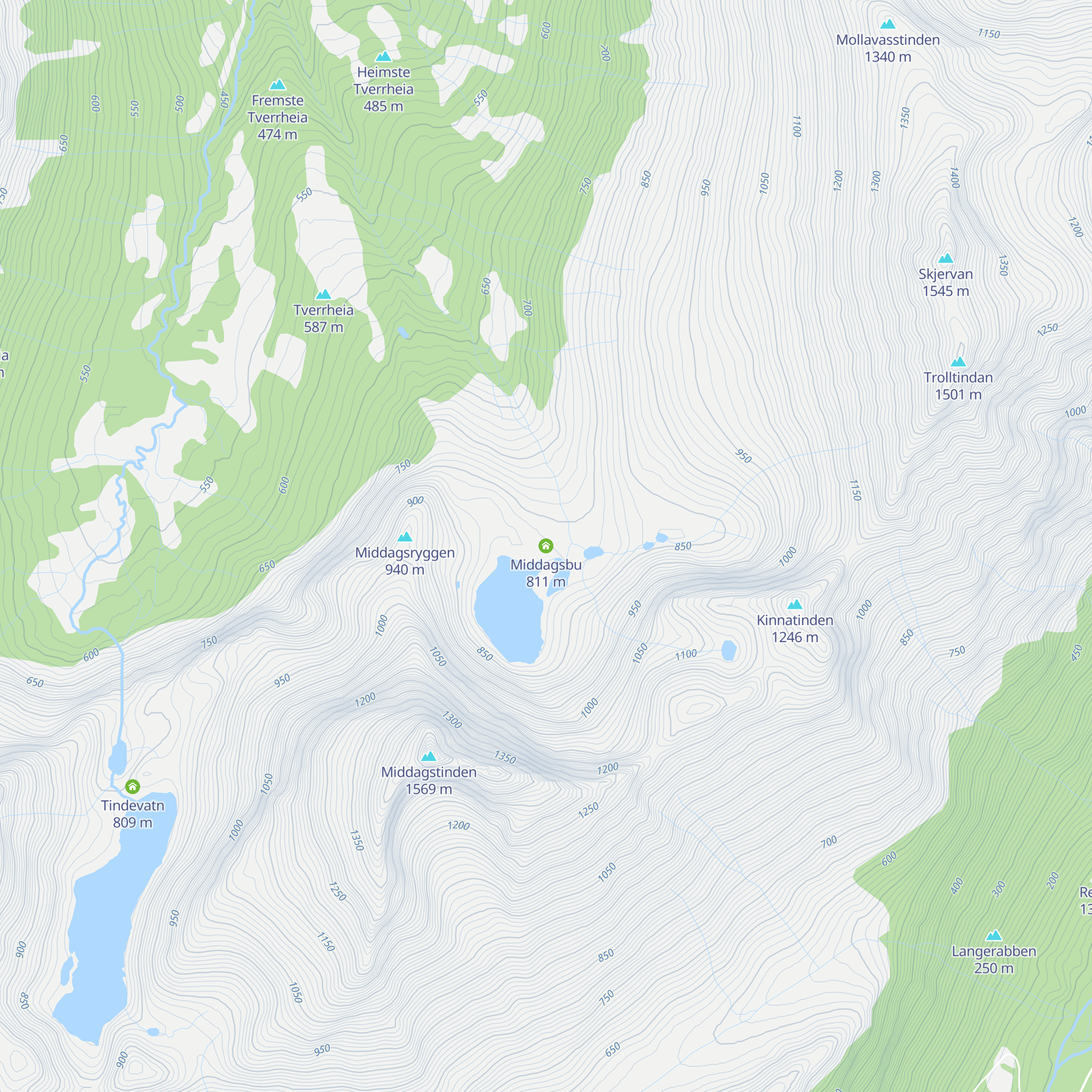 Middagsbu map