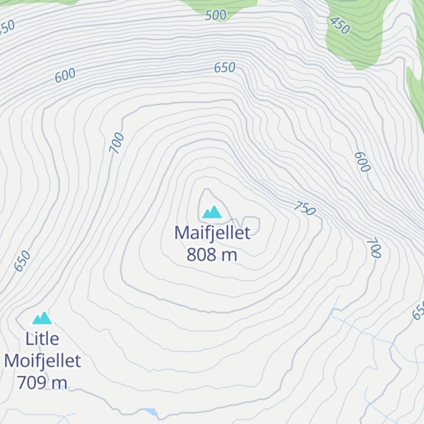 Map of Maifjellet