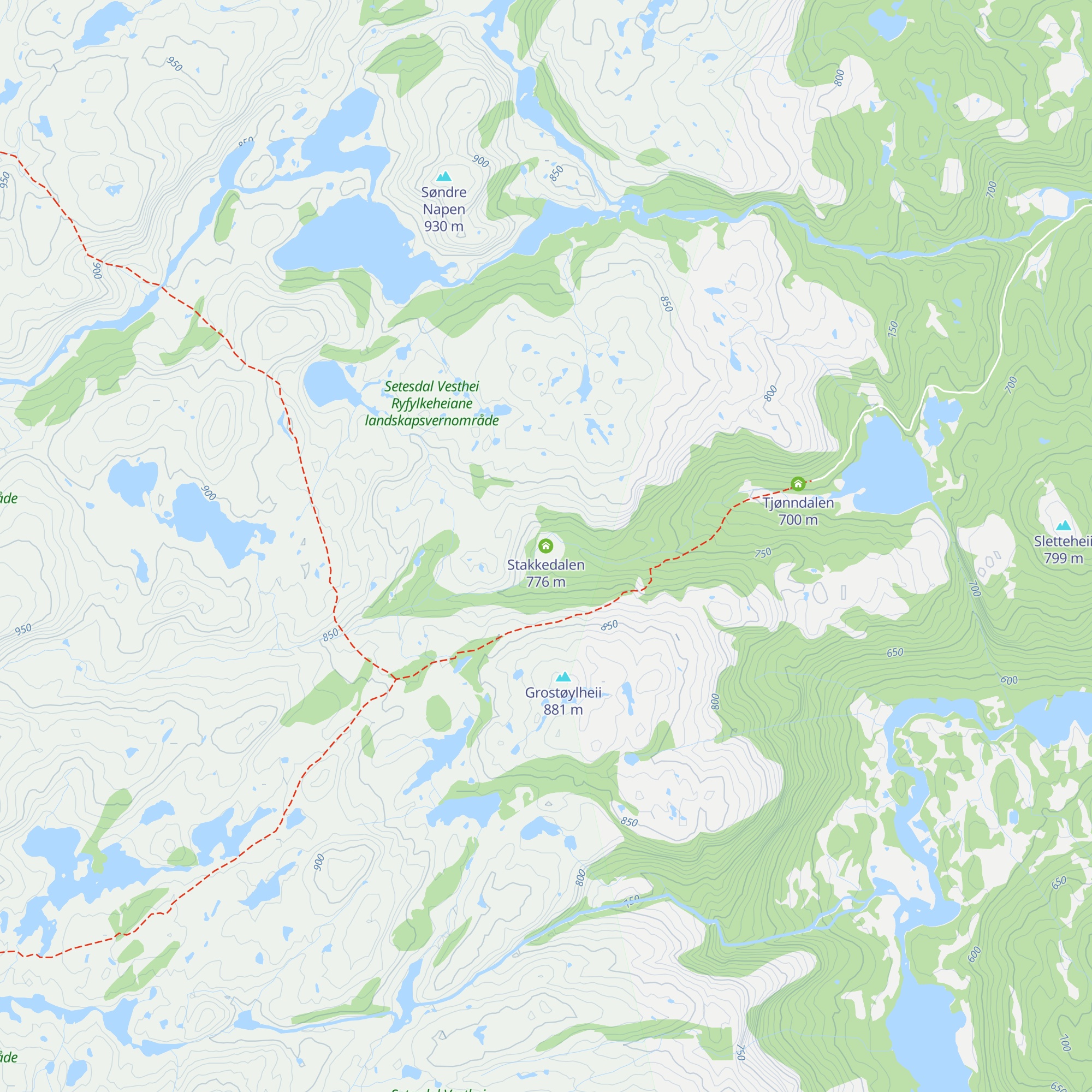 Stakkedalen map