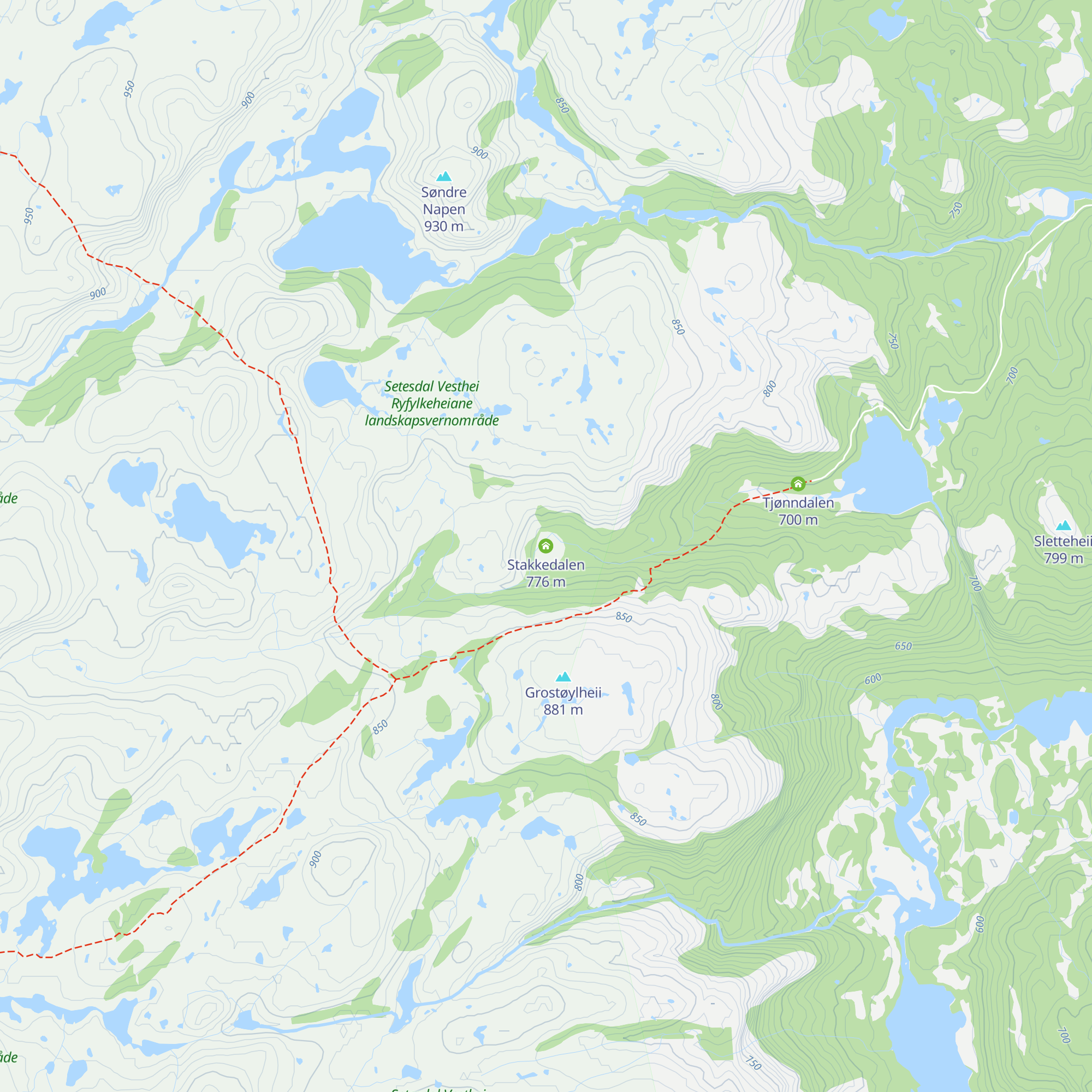 Stakkedalen map