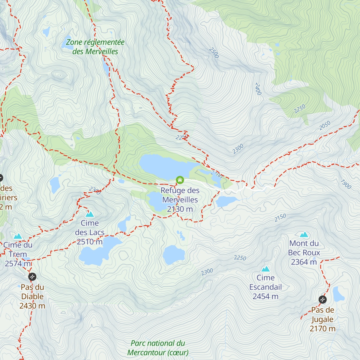 Refuge des Merveilles map