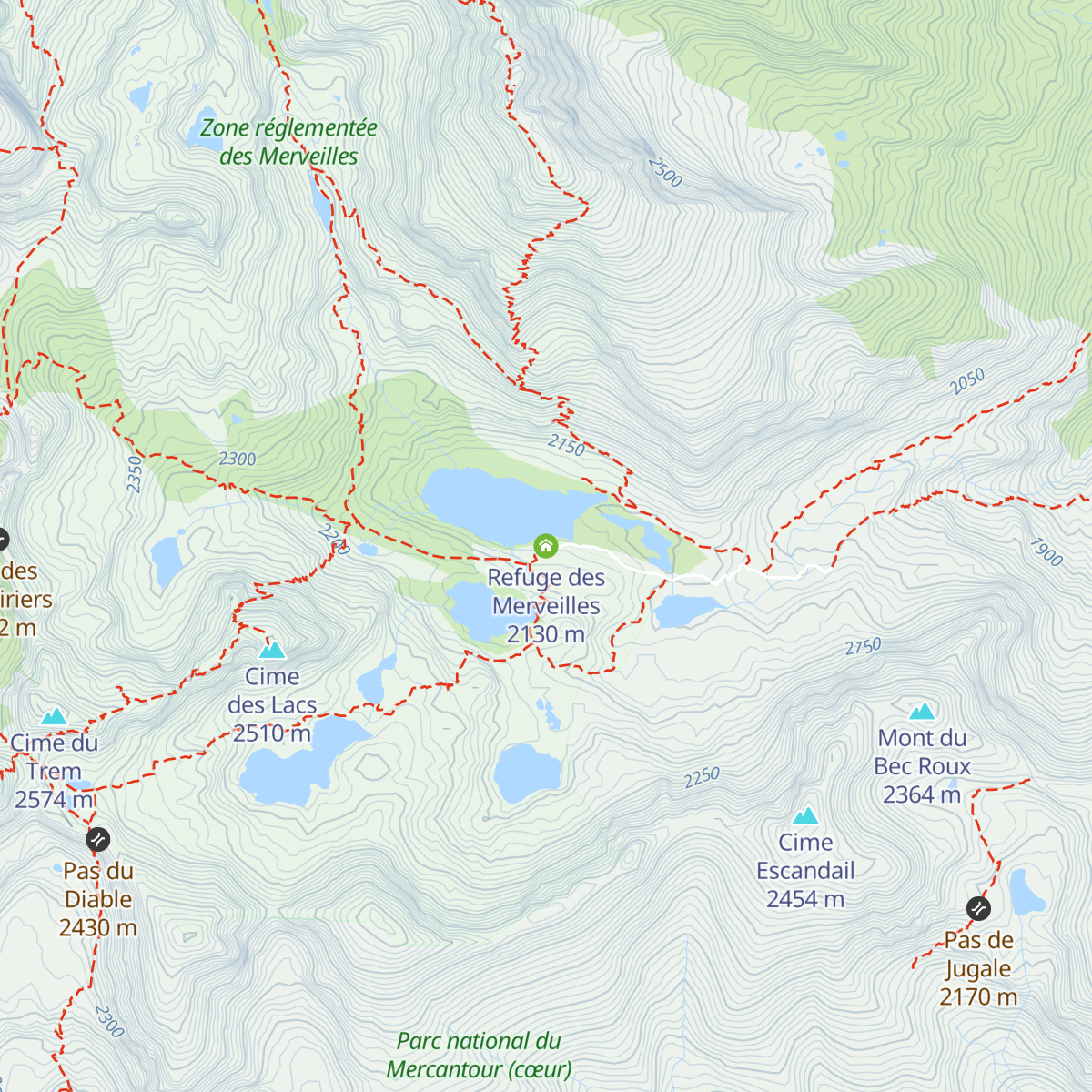 Refuge des Merveilles map