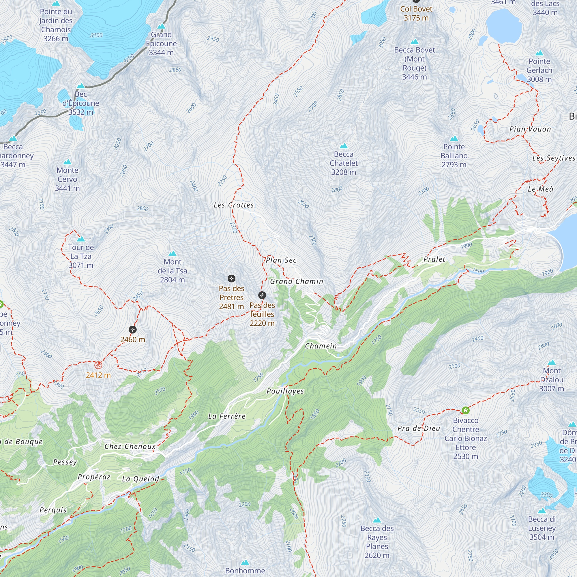 opere di presa torrente Chamin (CEB) map