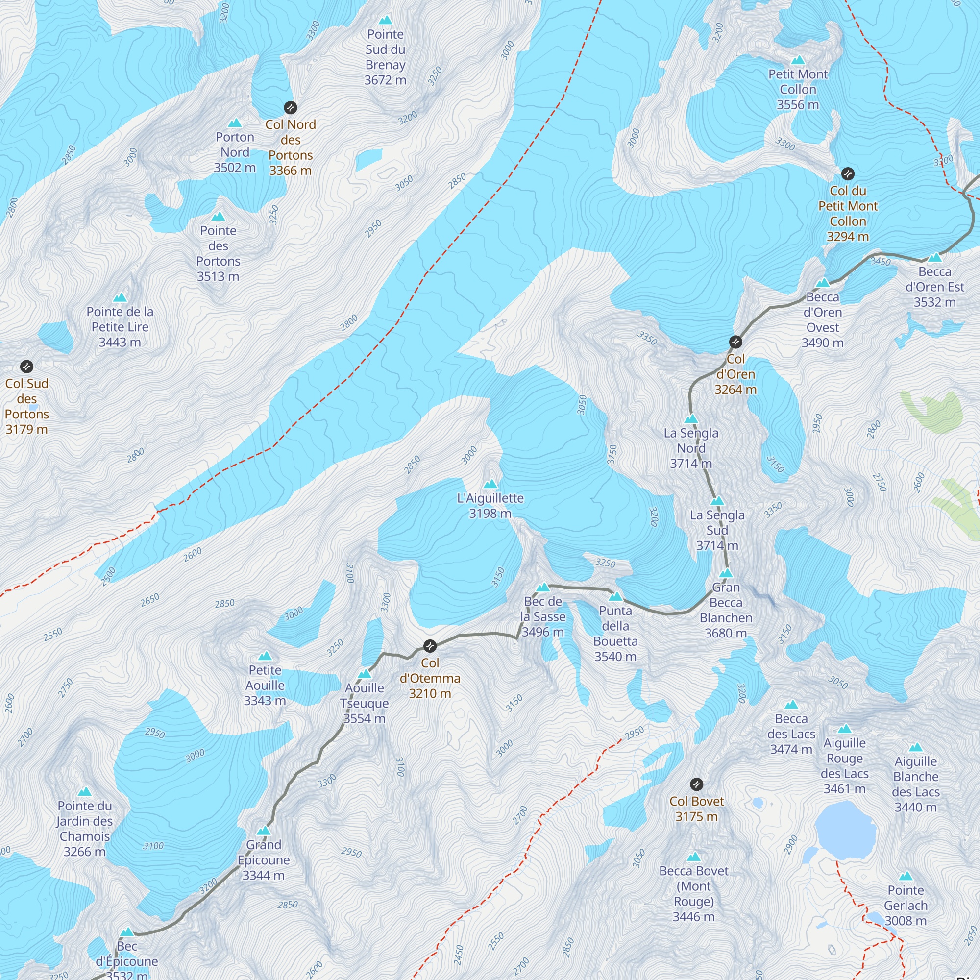 L'Aiguillette à la Singla CAS Bivouac map