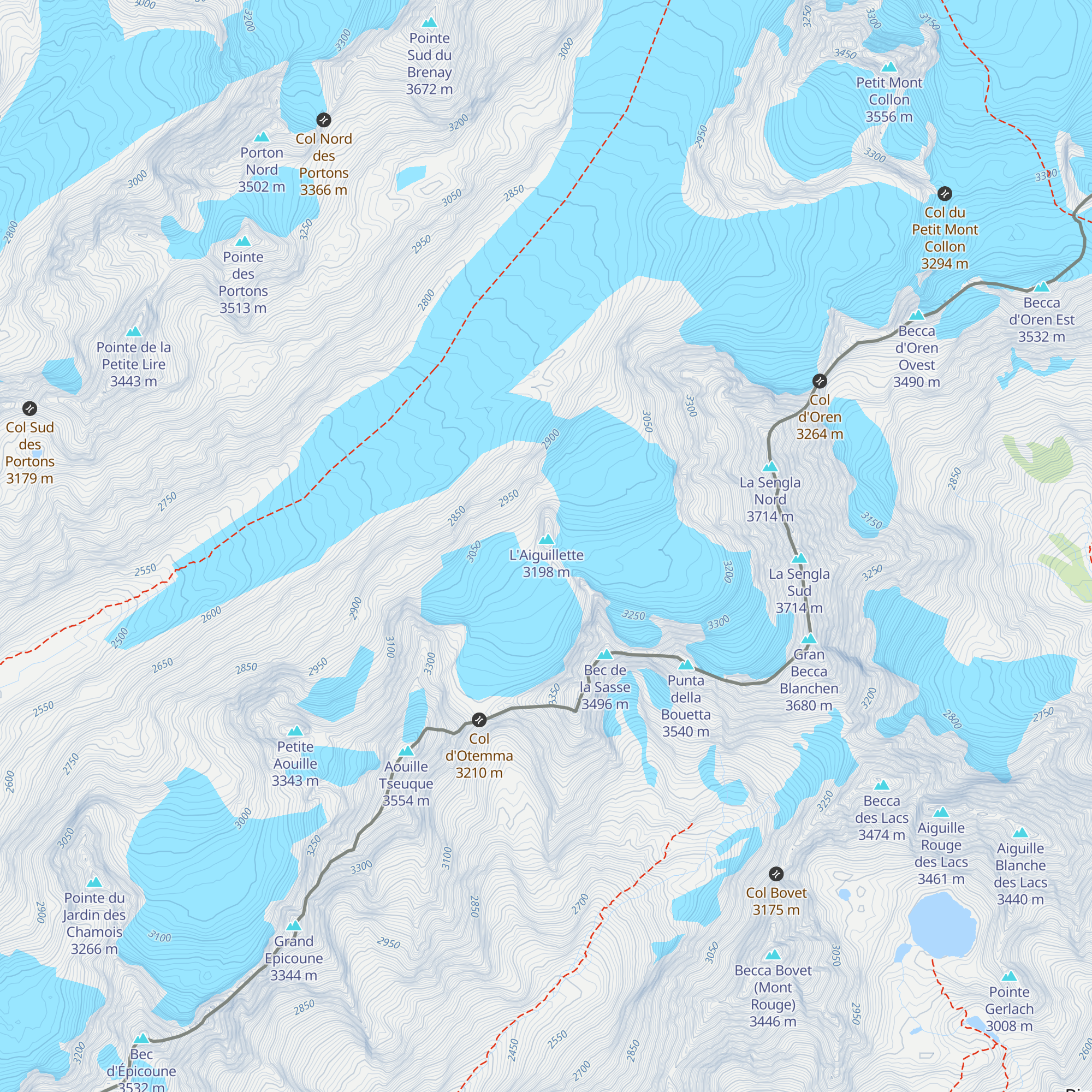 L'Aiguillette à la Singla CAS Bivouac map