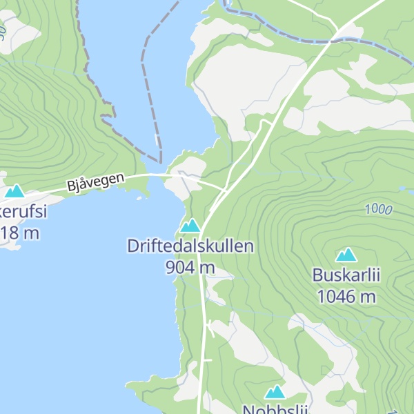 Map of Bjåen Fjellstove