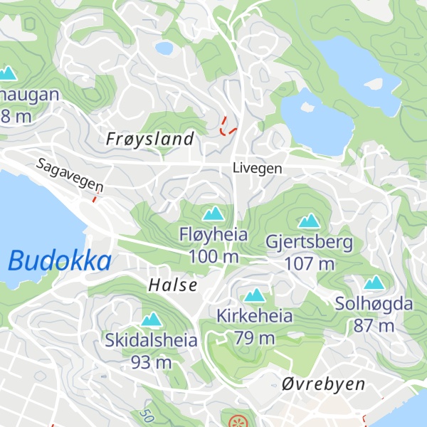 Map of Fløyheia