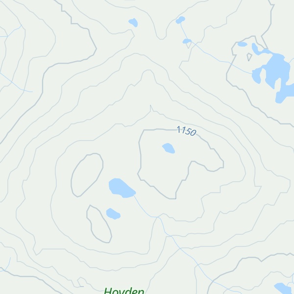 Map of Ytre Hyttenuten