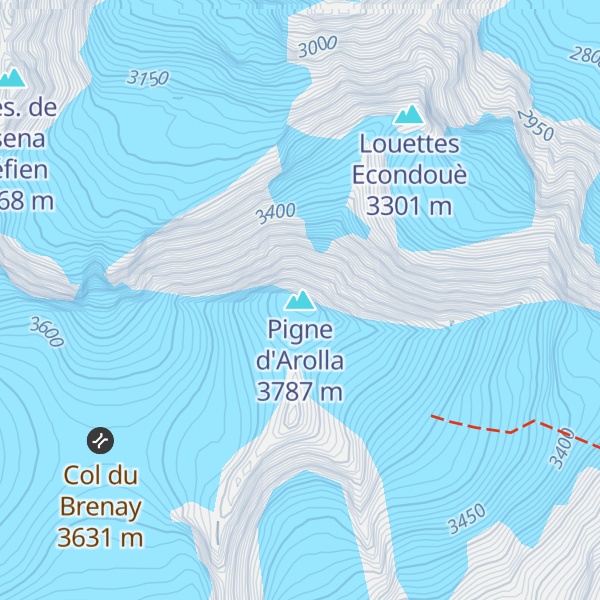 Map of Pigne d'Arolla