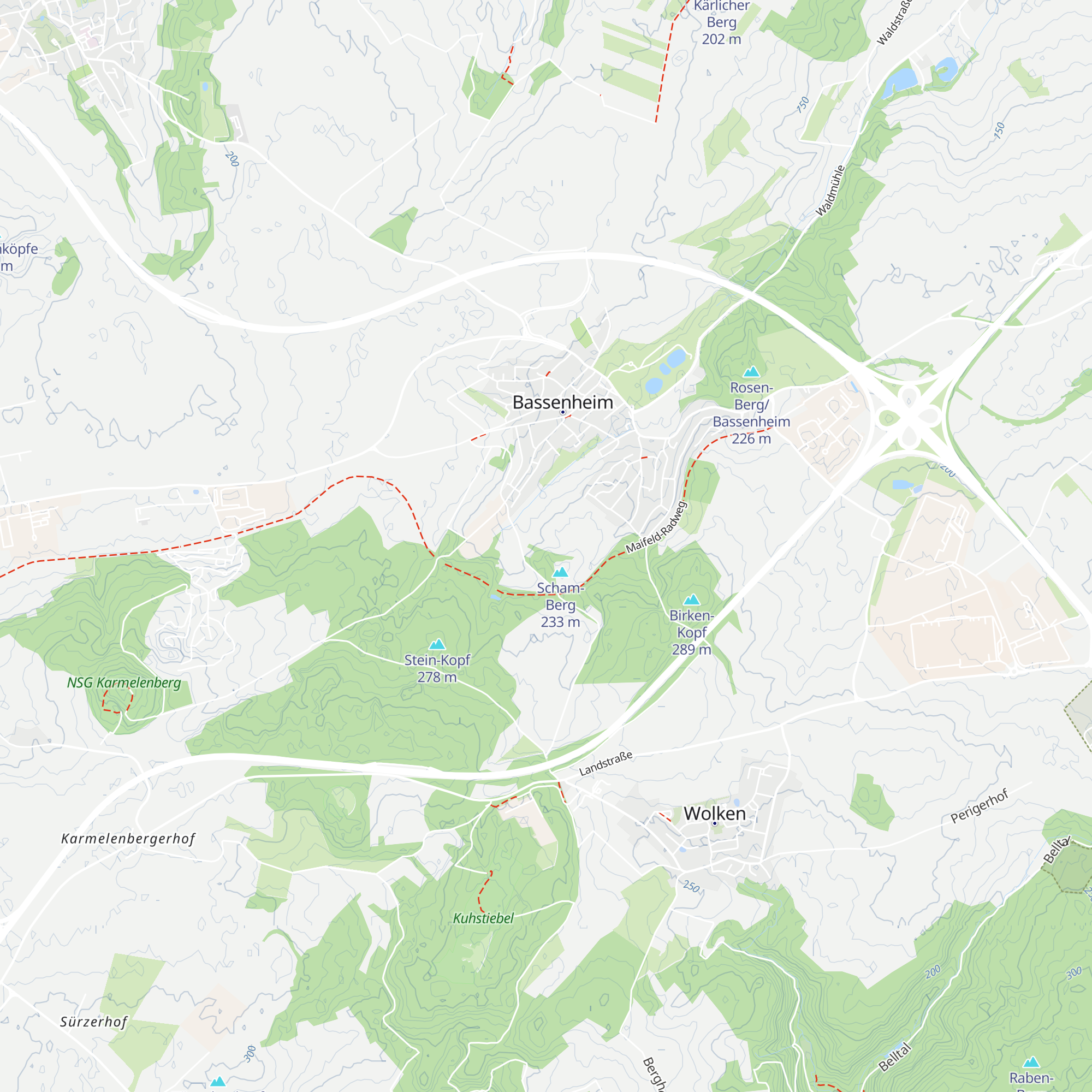 Grillhütte Bassenheim map