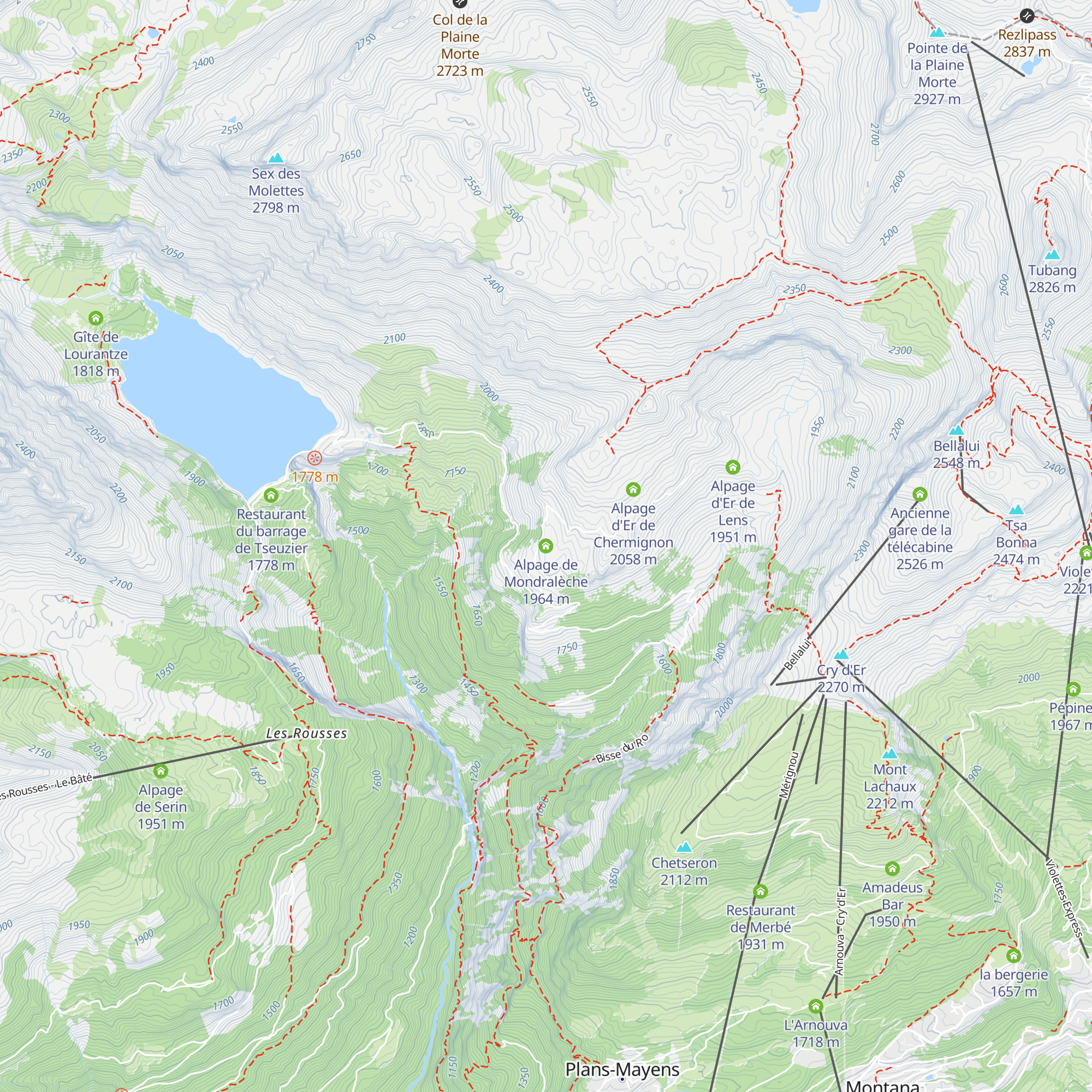 Alpage de Mondralèche map