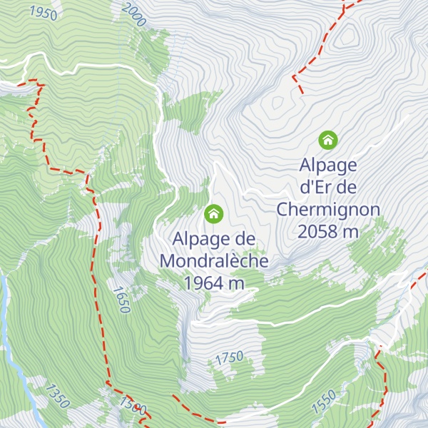 Map of Alpage de Mondralèche