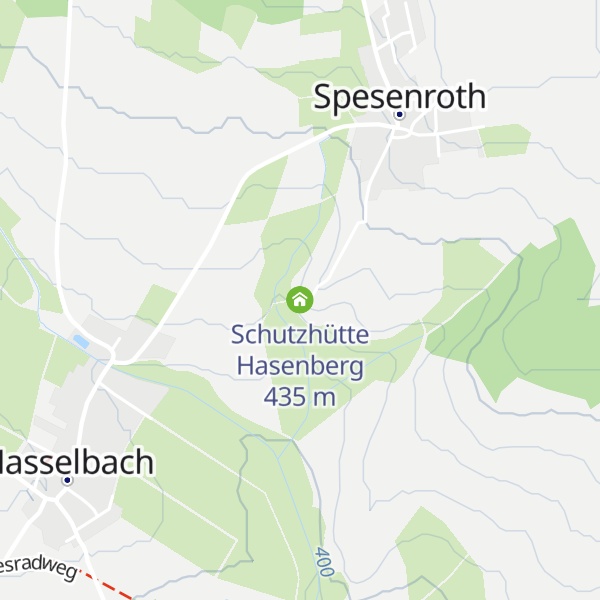 Map of Schutzhütte Hasenberg