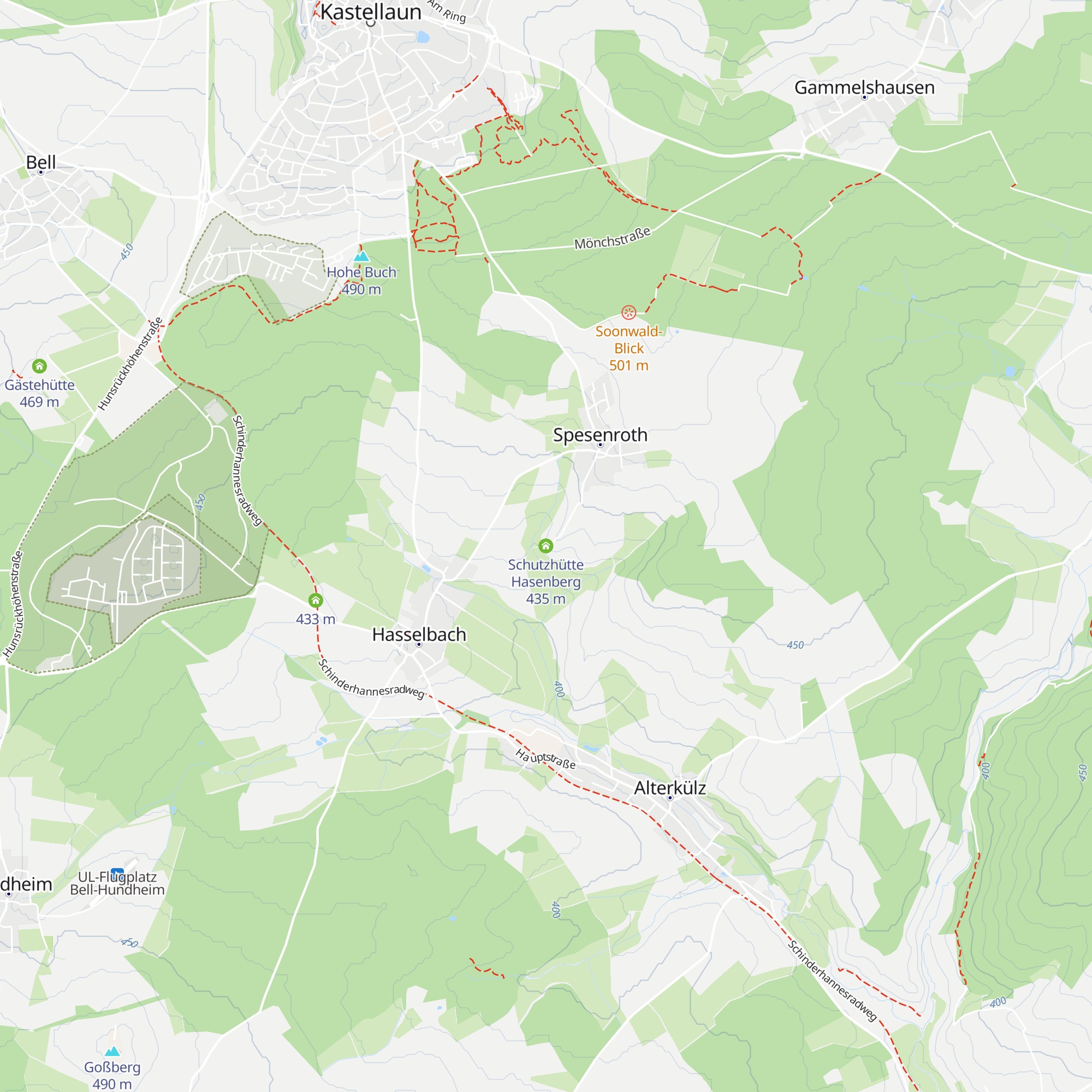 Schutzhütte Hasenberg map