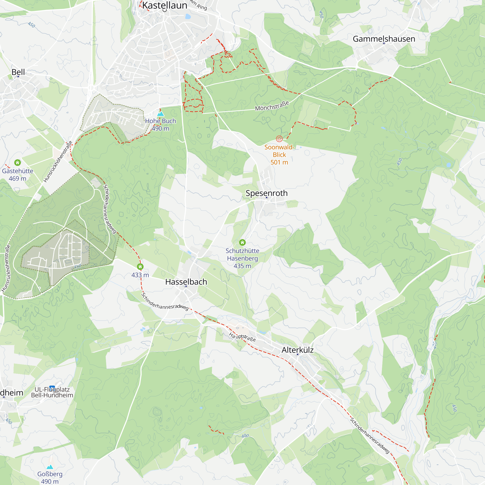 Schutzhütte Hasenberg map