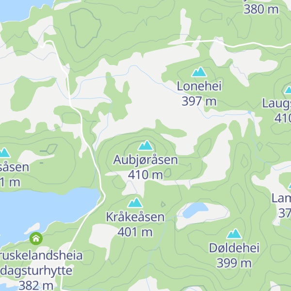 Map of Aubjøråsen