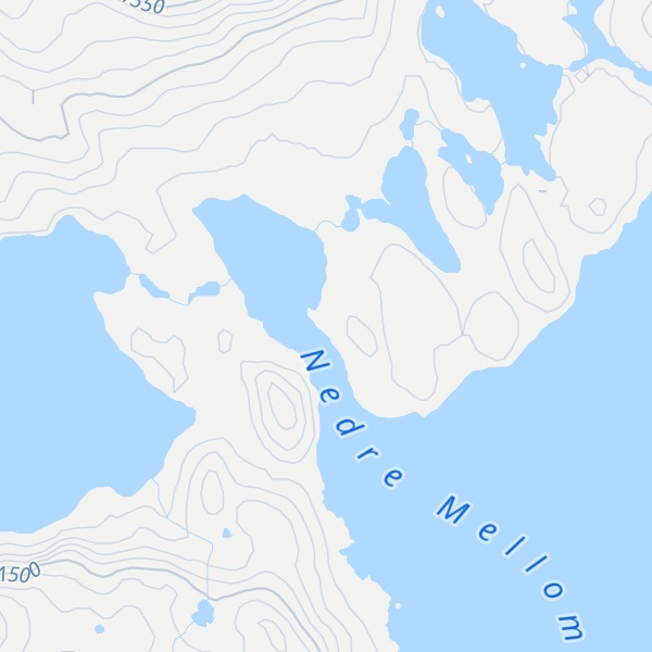 Map of Mellomvasshytta