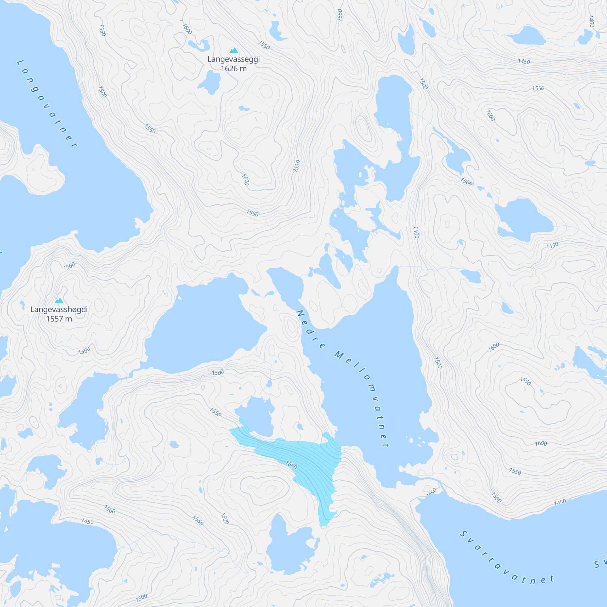 Mellomvasshytta map