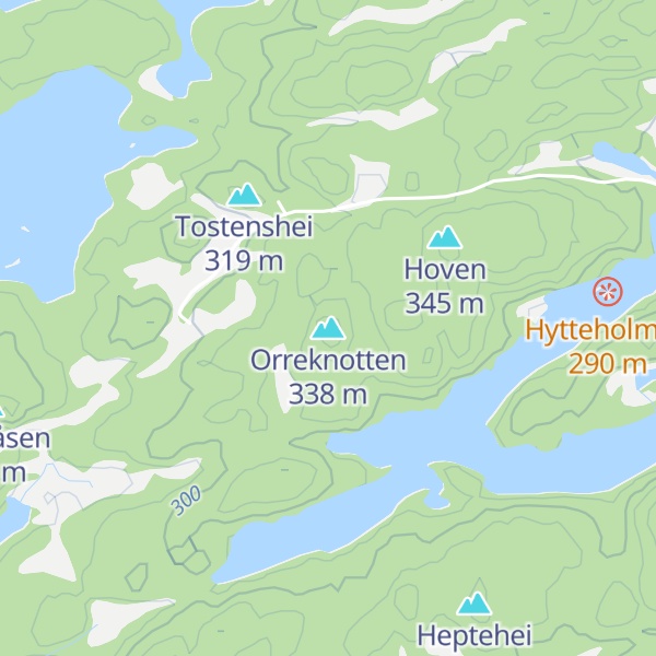 Map of Orreknotten