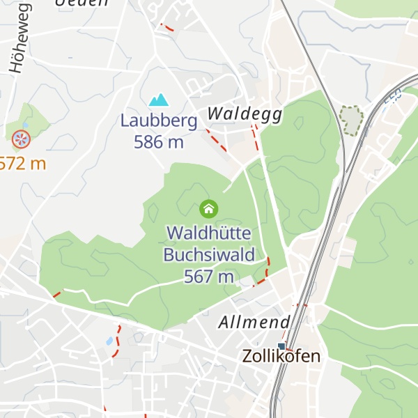 Map of Waldhütte Buchsiwald