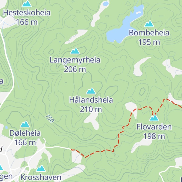 Map of Hålandsheia