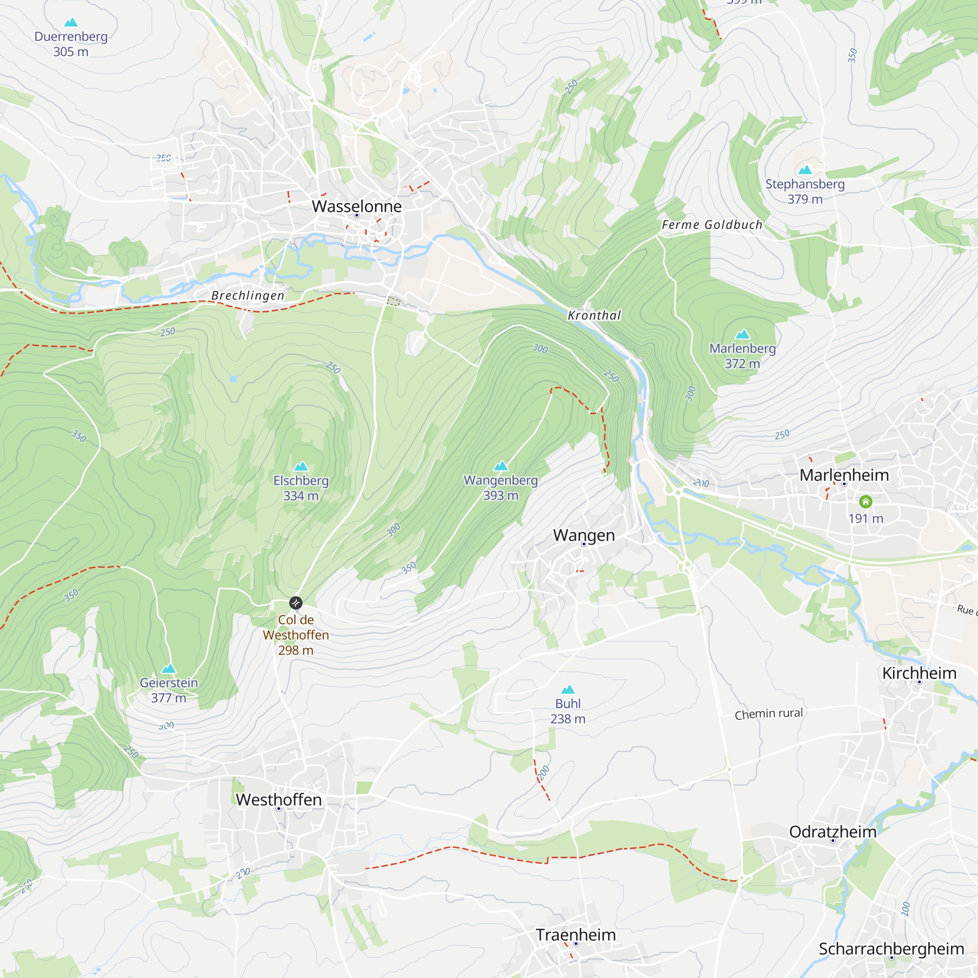Cabane du Wangenberg map