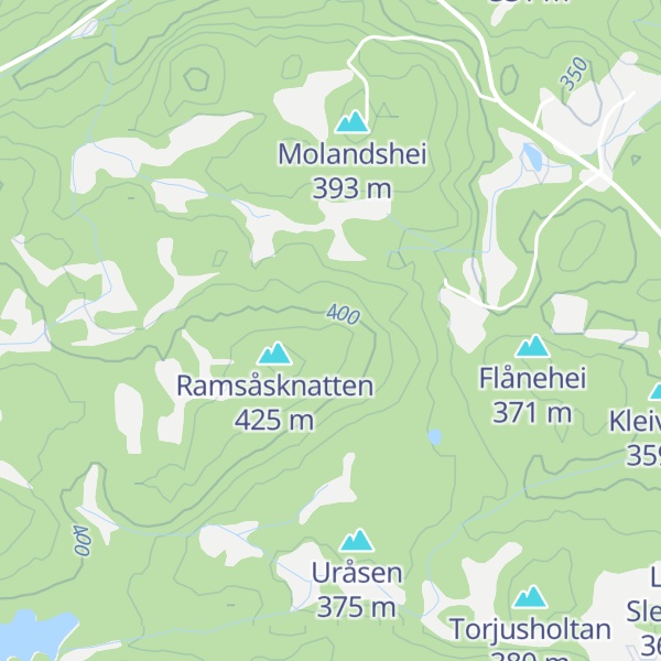 Map of Hjemlestadåsen