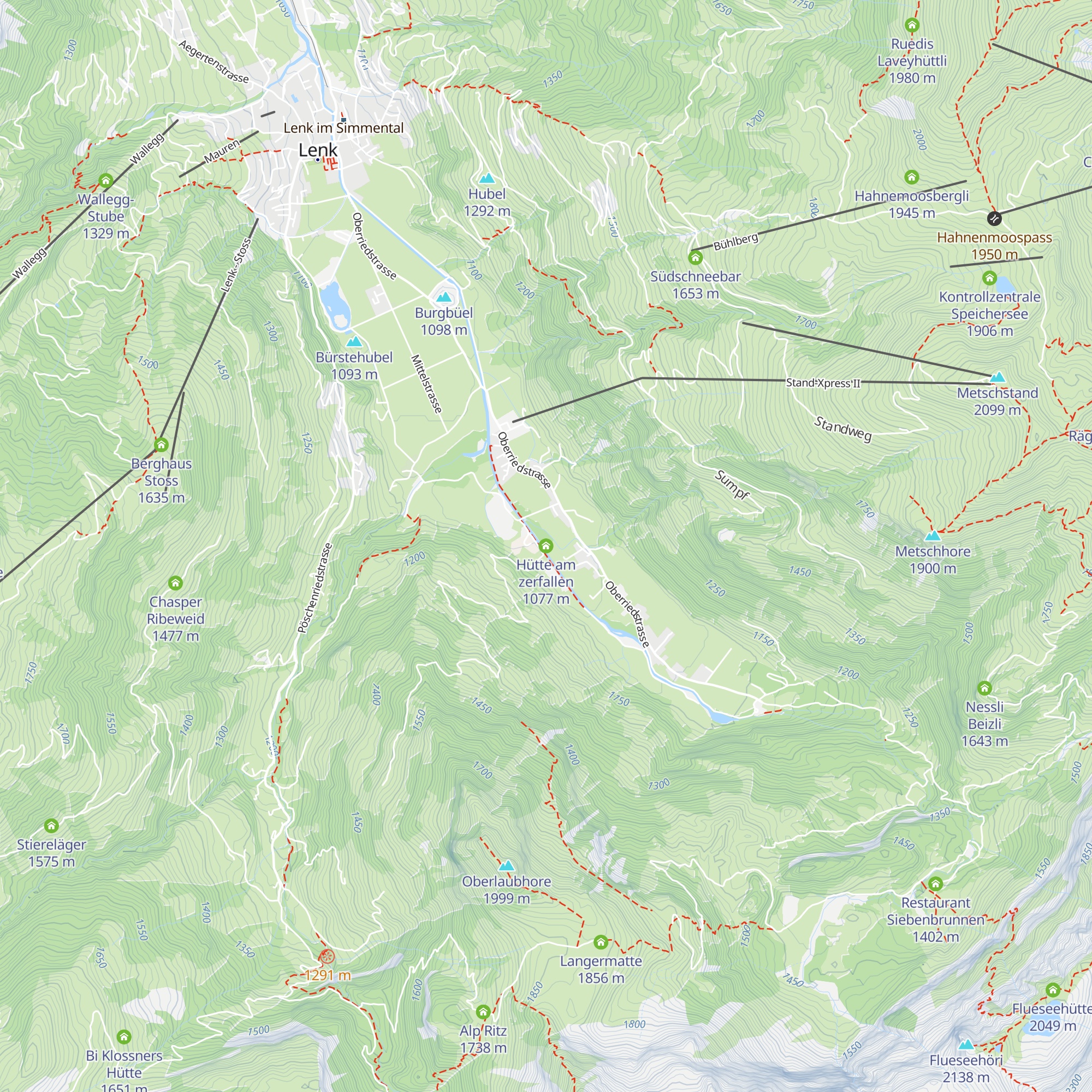 Hütte am zerfallen map