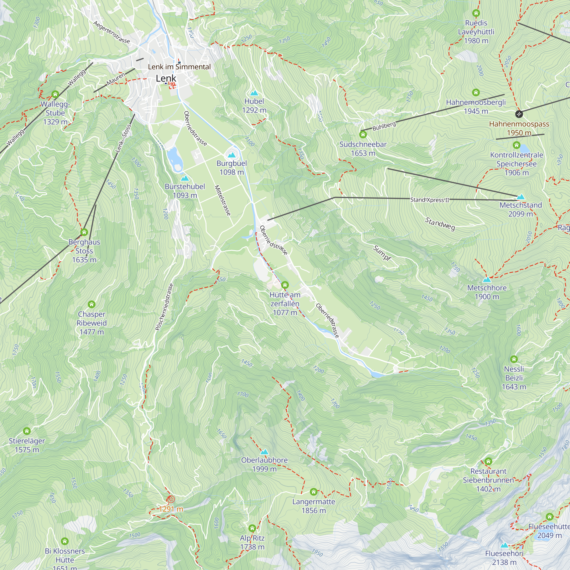 Hütte am zerfallen map