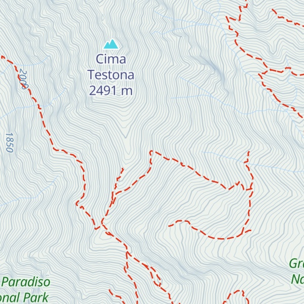 Map of Casotto P.N.G.P. dell'Alpe Testona