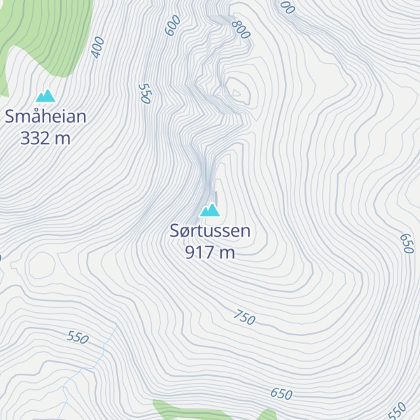 Map of Sørtussen