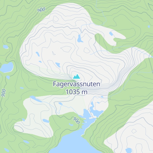 Map of Fagervassnuten