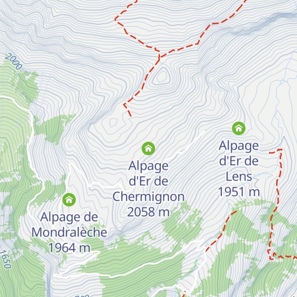 Map of Alpage d'Er de Chermignon