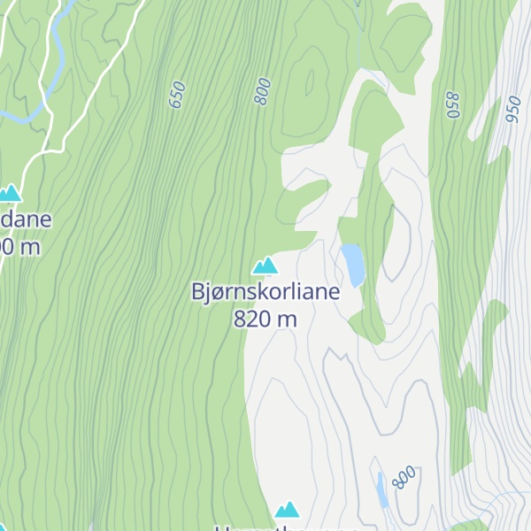 Map of Bjørnskorliane