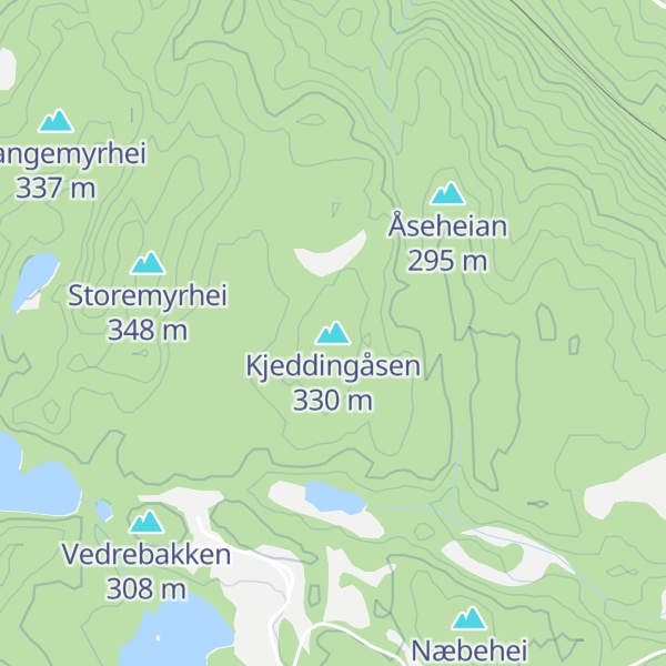Map of Kjeddingåsen