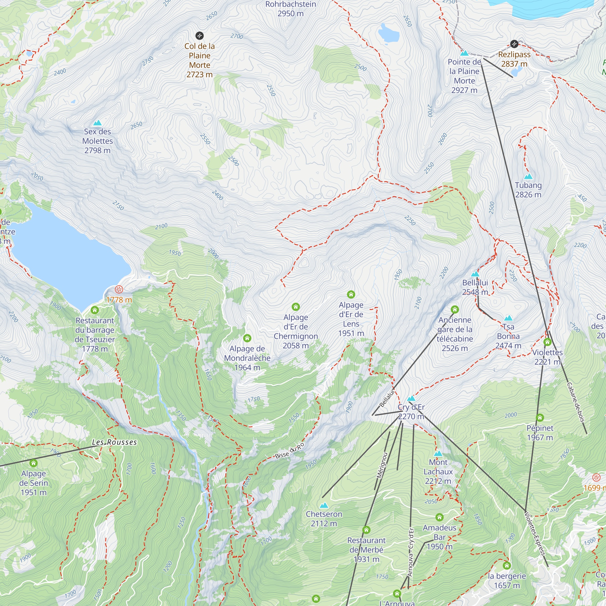 Alpage d'Er de Chermignon map