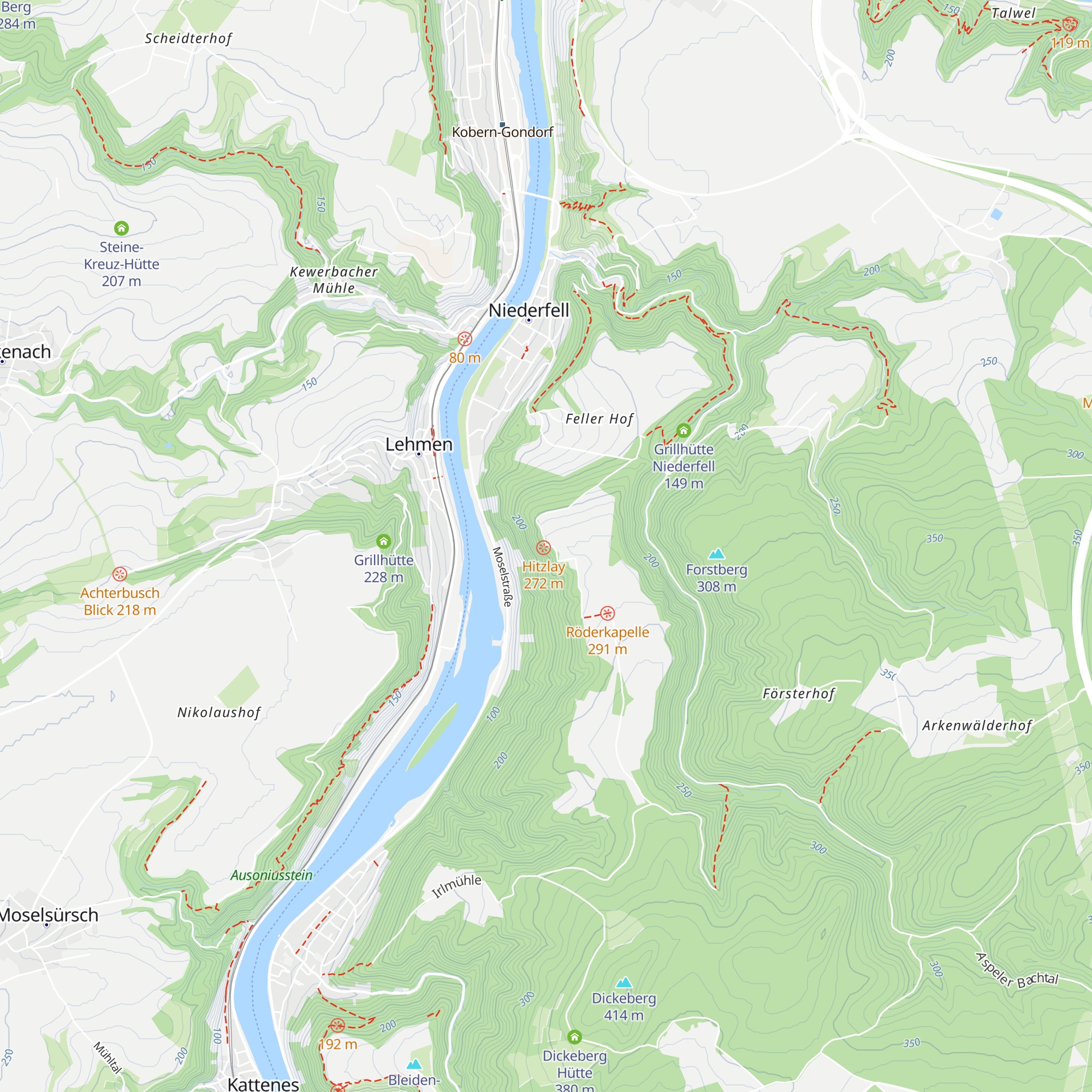 Schutzhütte Gem. Niederfell map