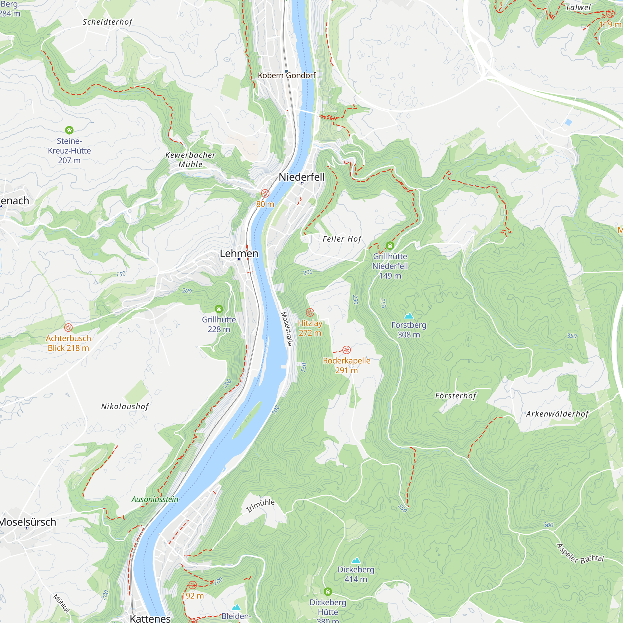 Schutzhütte Gem. Niederfell map