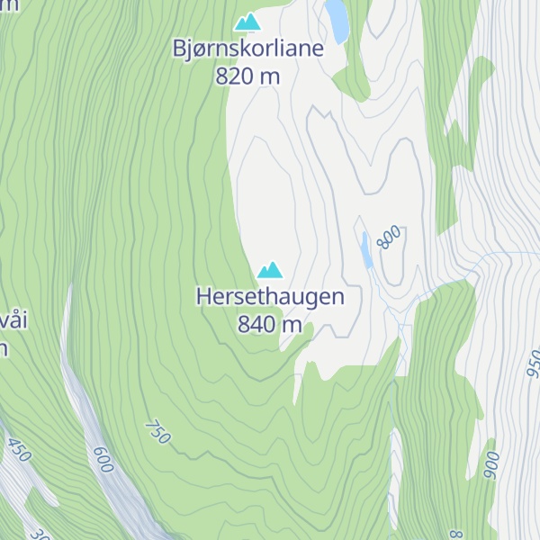 Map of Hersethaugen