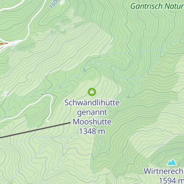 Map of Schwändlihütte genannt Mooshütte