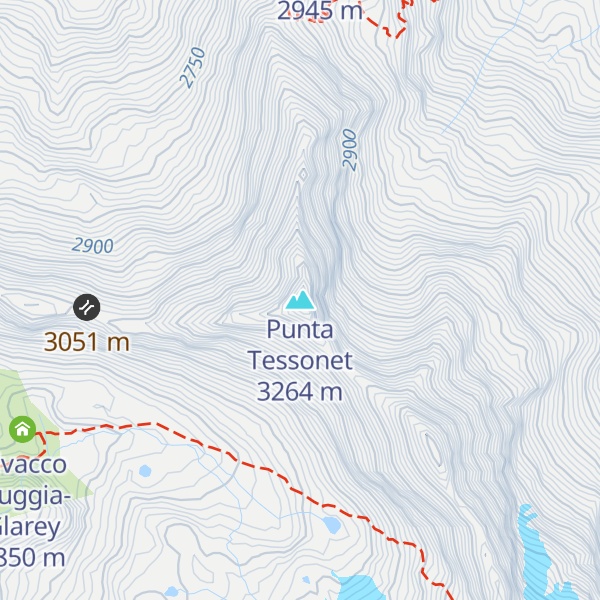 Map of Punta Tessonet